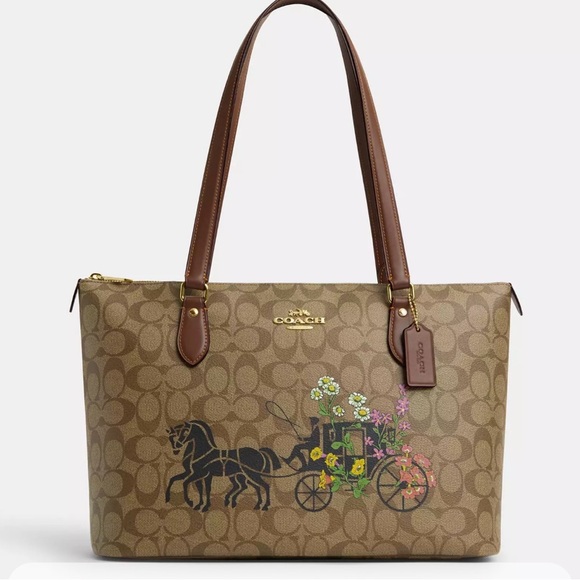 NWT Coach Gallery Tote Horse and Carriage - Picture 3 of 11